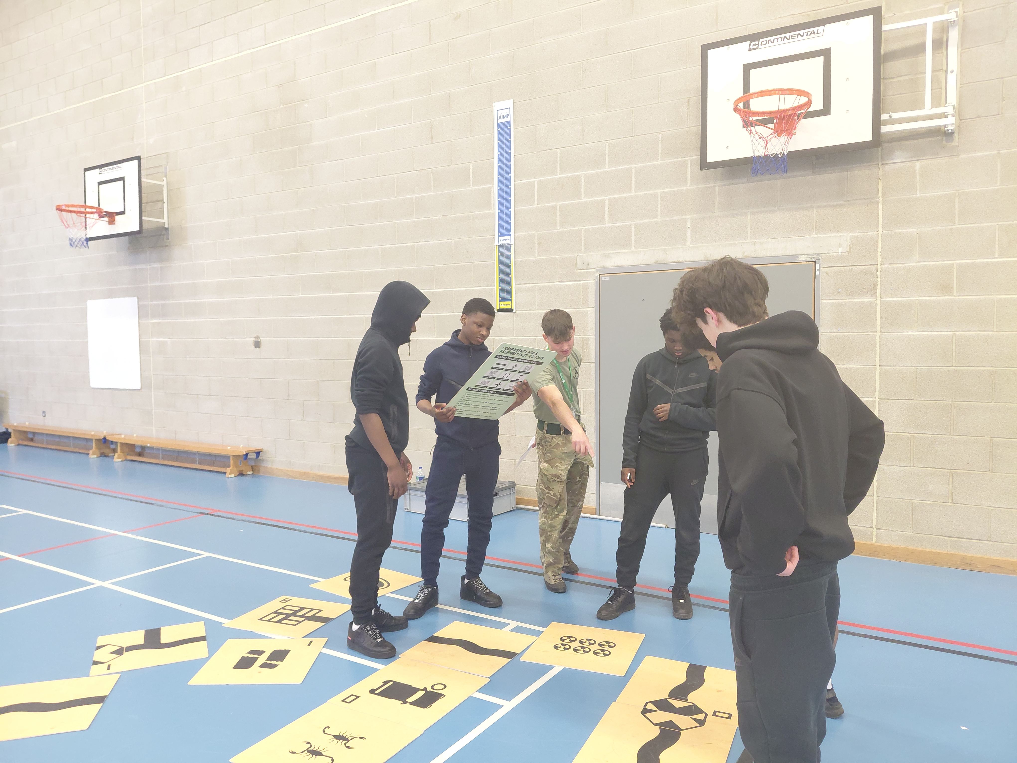 Student solving puzzle