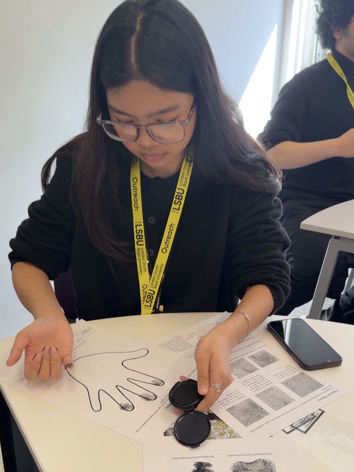 Student stamp fingerprint