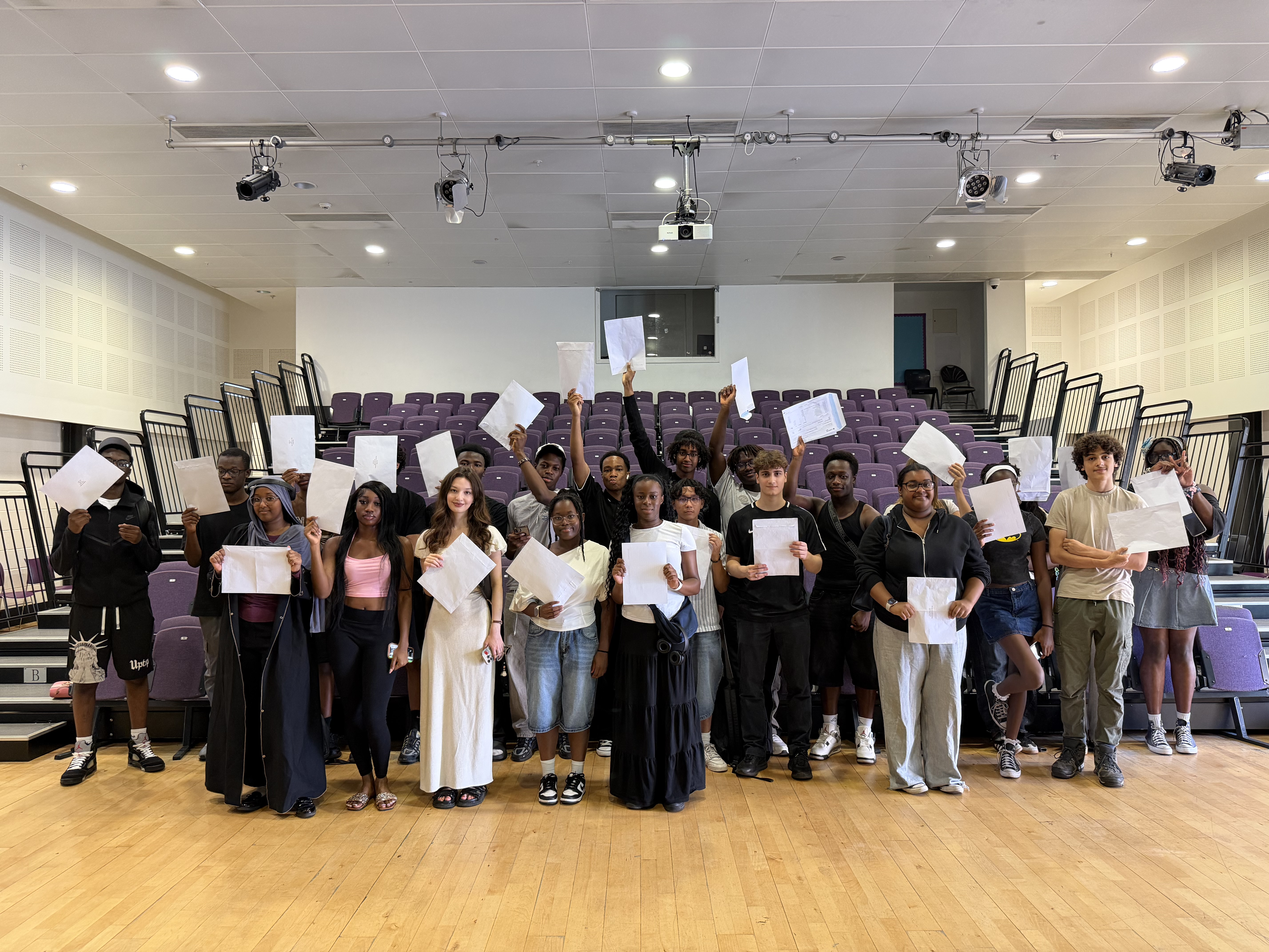 A Levels Result Day Group Photo