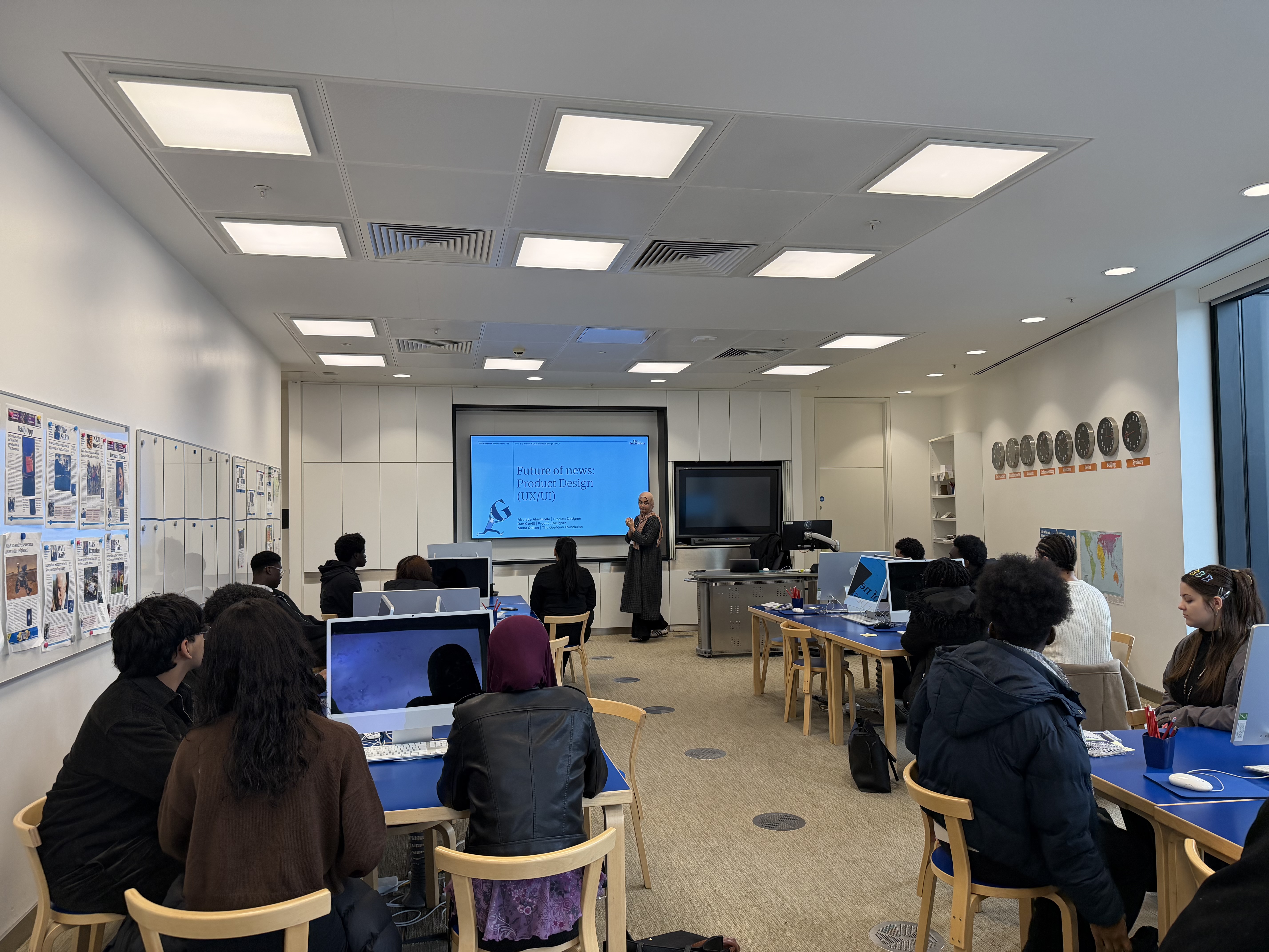 Students listening attentively to the workshop