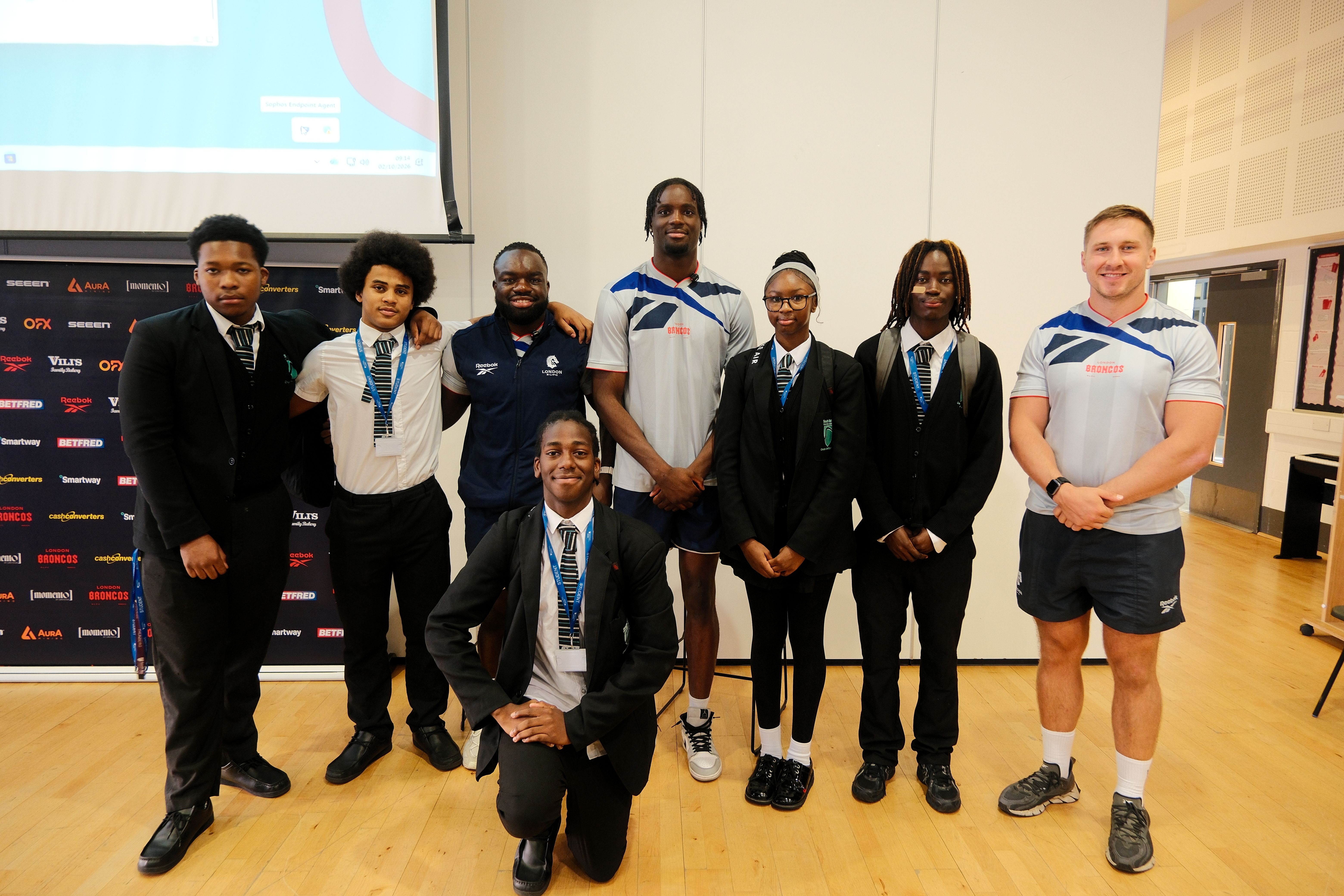 Group photo with London Broncos