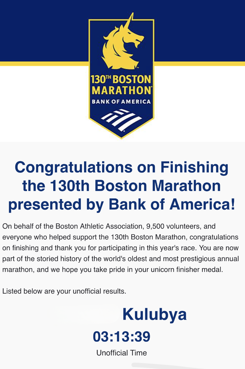 Boston Marathon Results