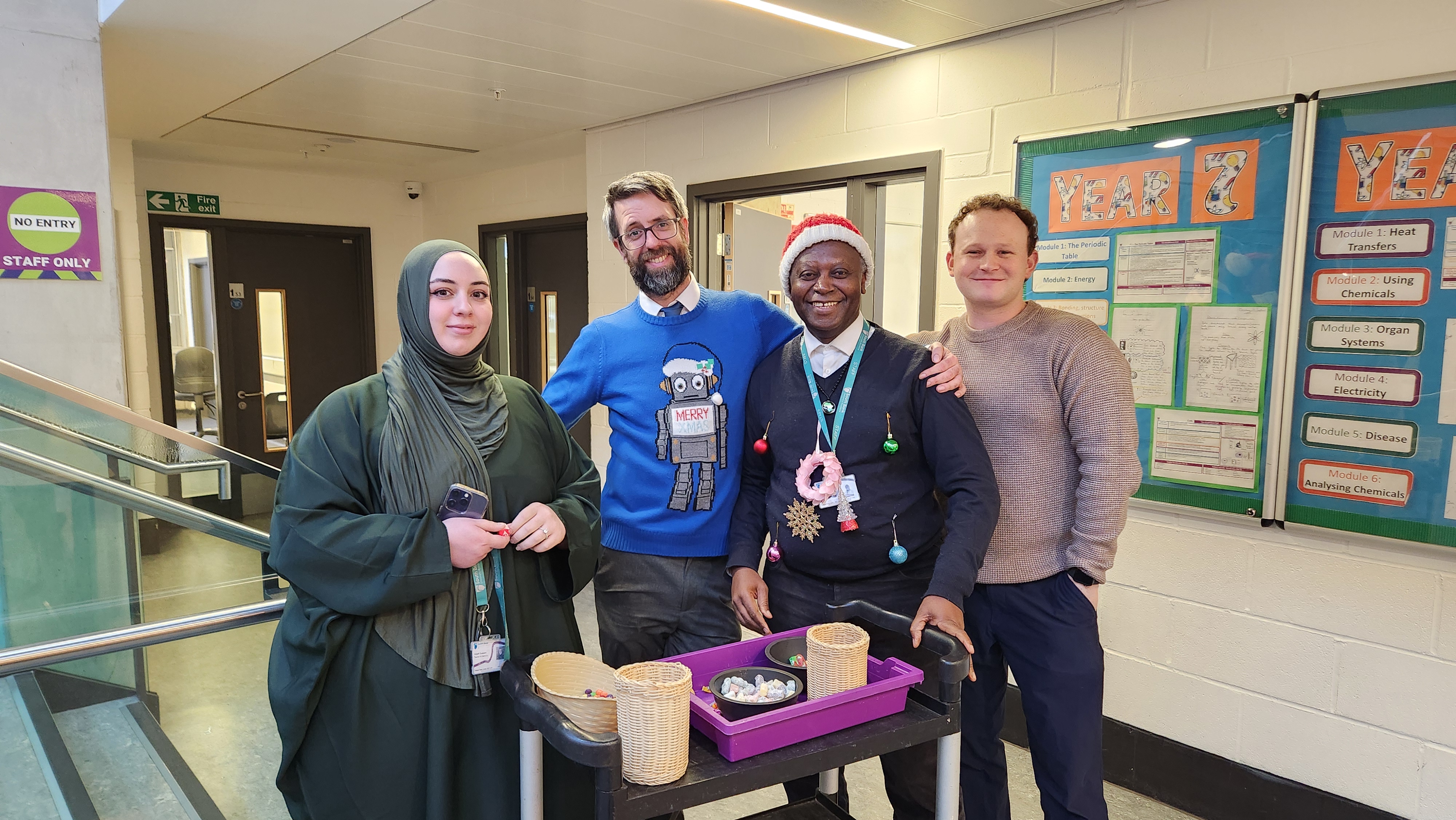 Teachers of SBUA celebrating Christmas