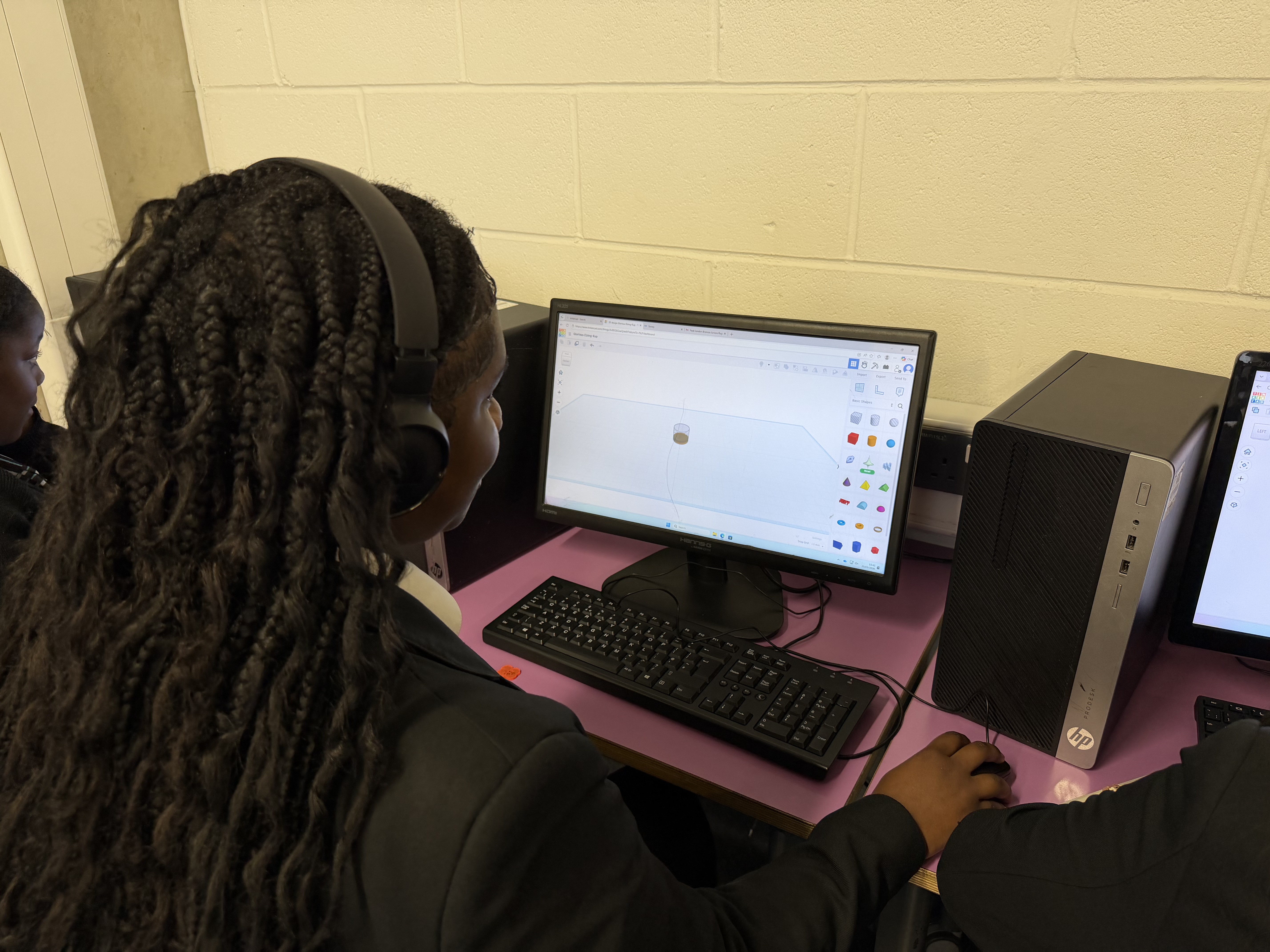 Student doing a 3D model