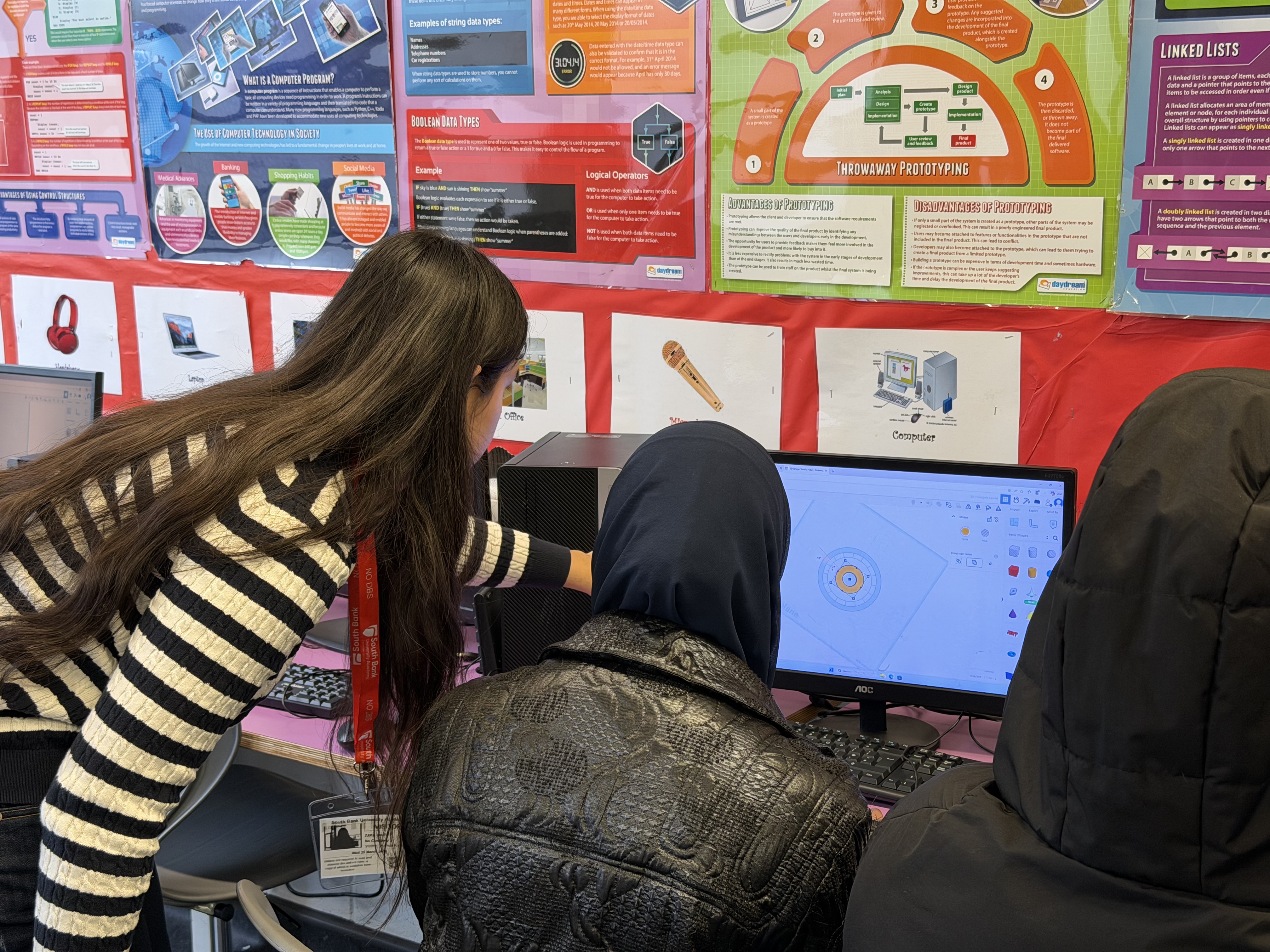 Student helping one another