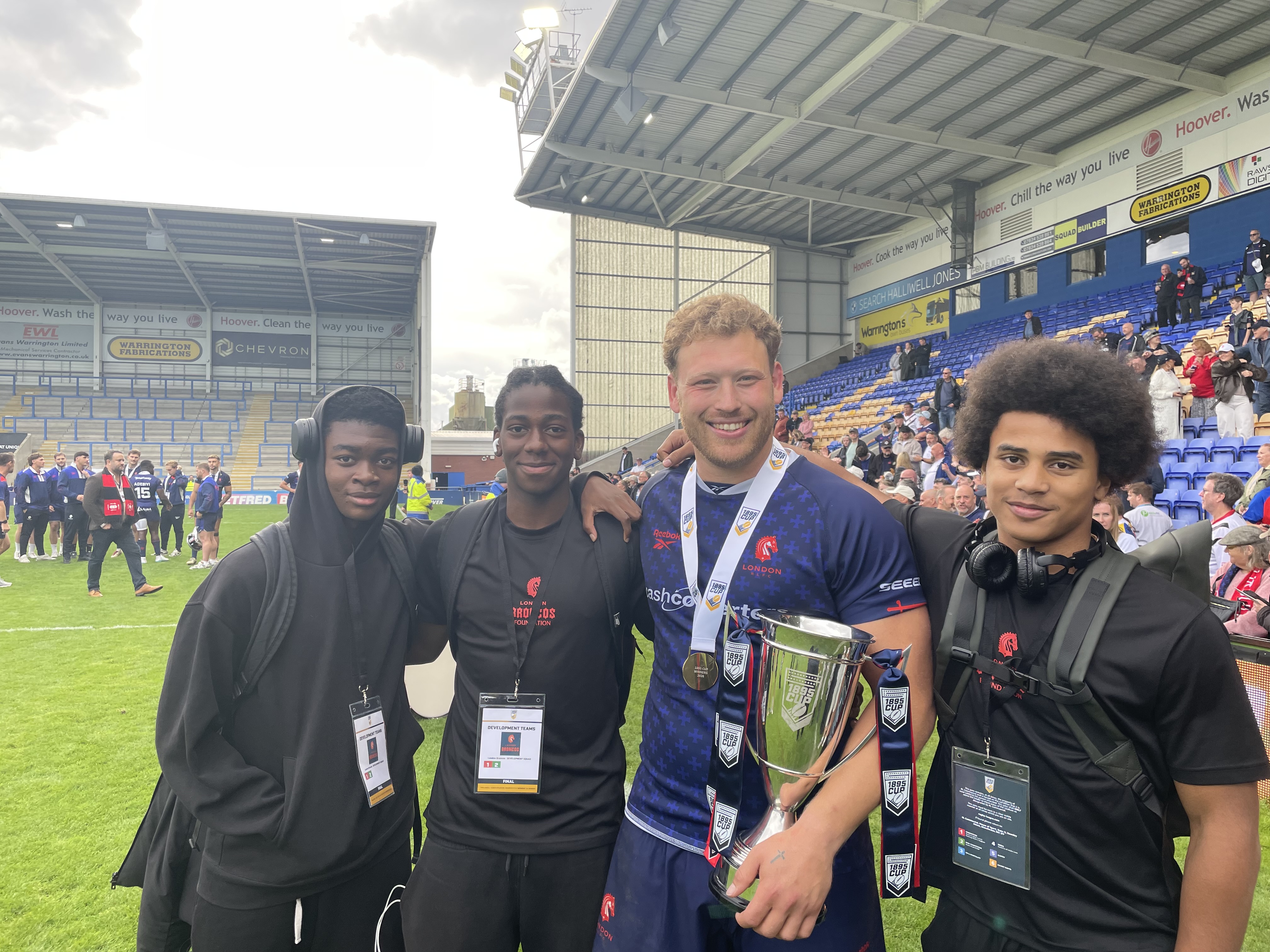 Group Photo with Rugby Player
