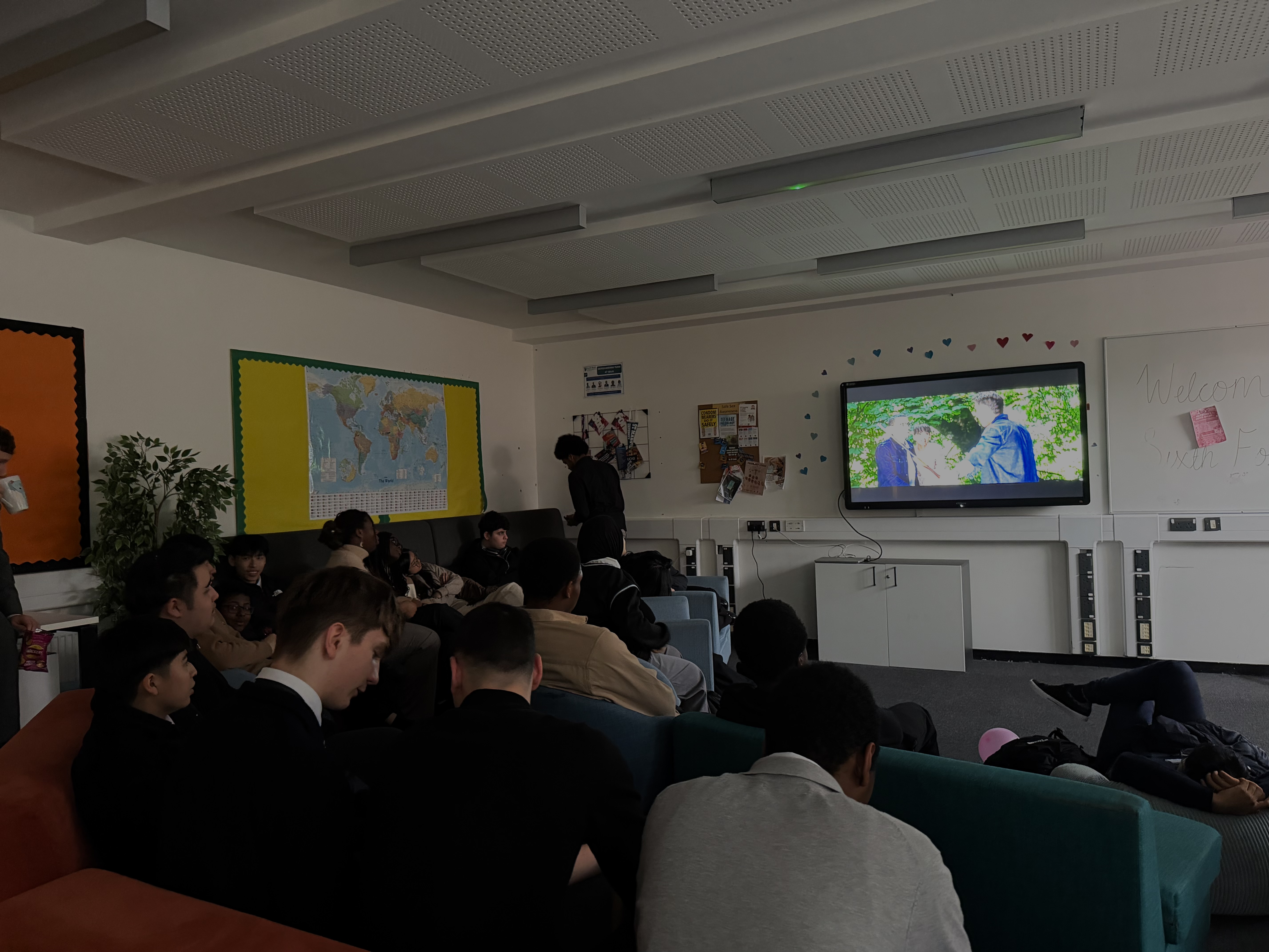 Movie night at Sixth Form common room