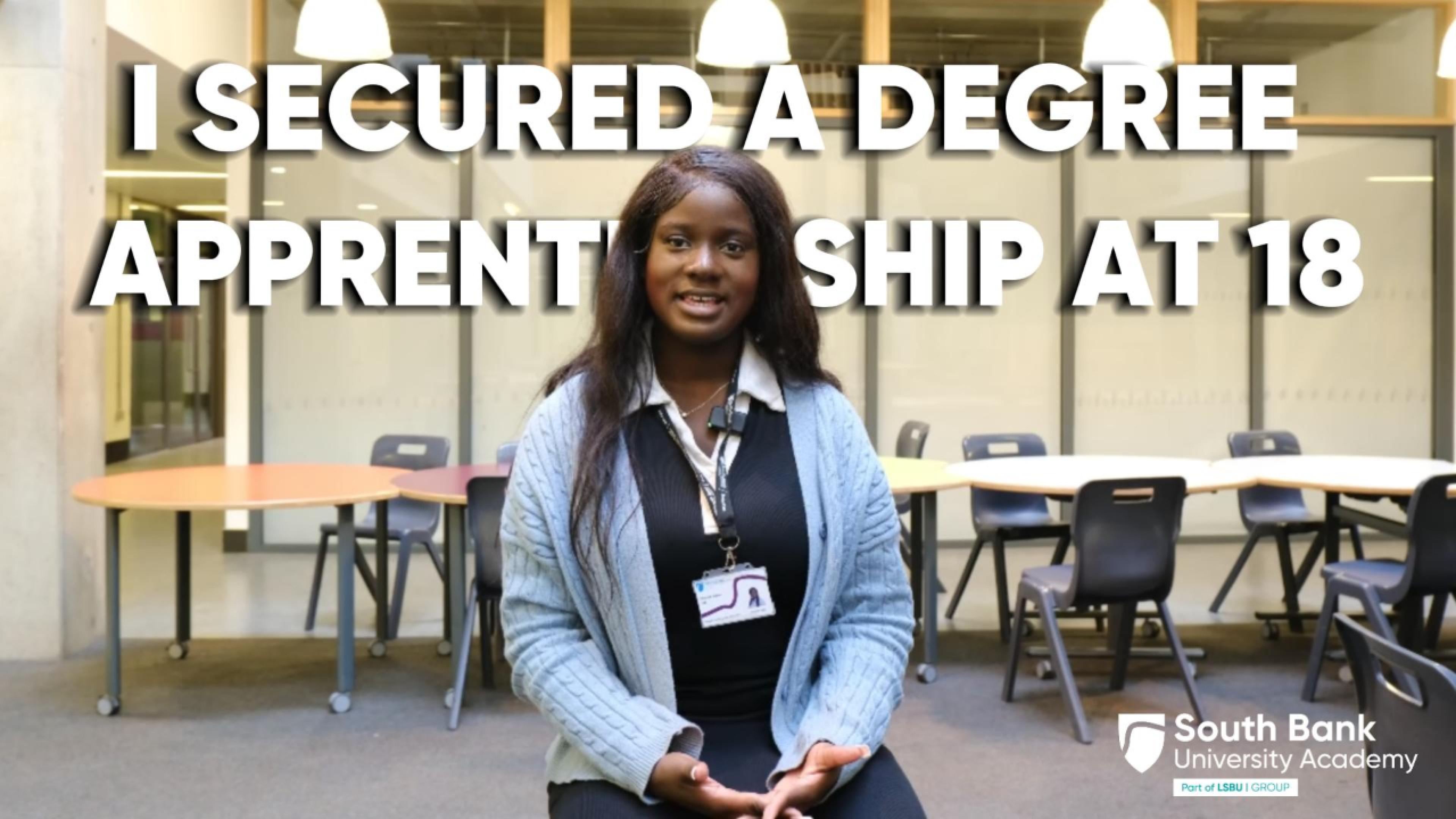 Student smiling to camera