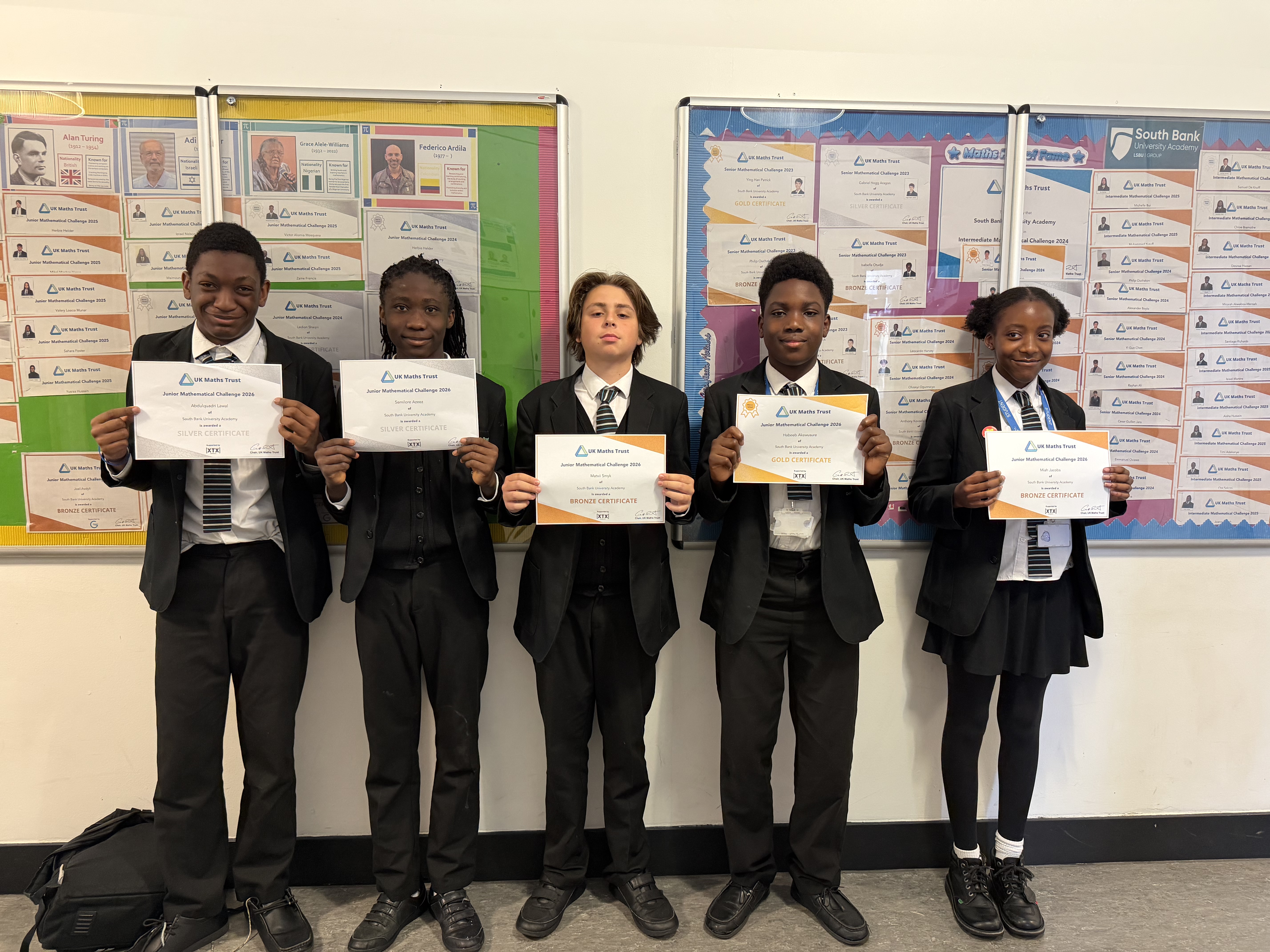 Gold, Silver and Bronze winners