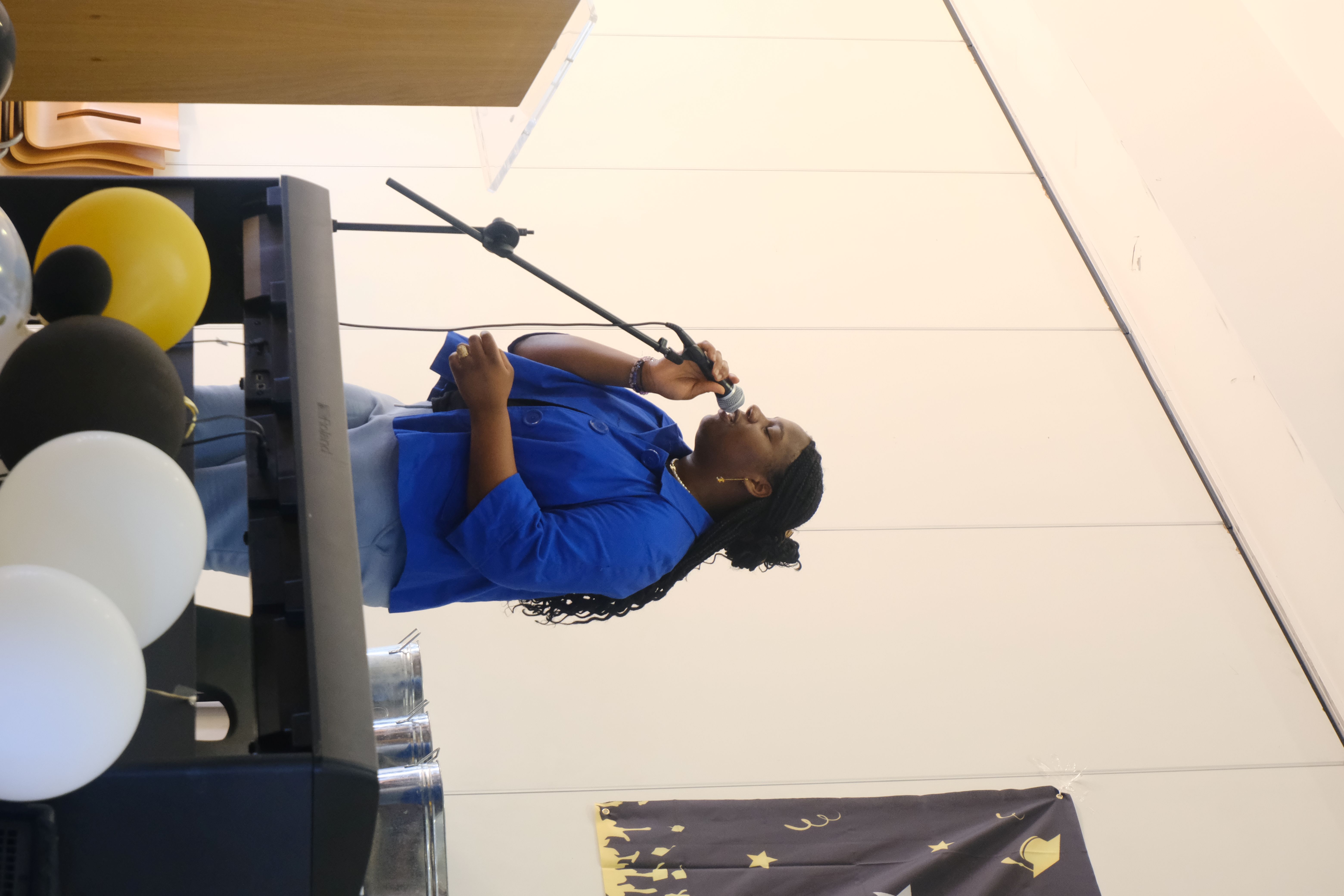 Student singing