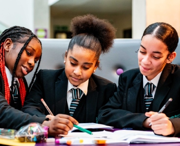 Group of students working together