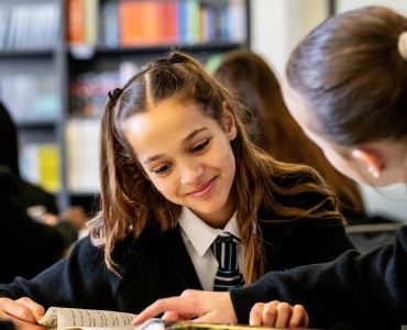 Student being helped with work